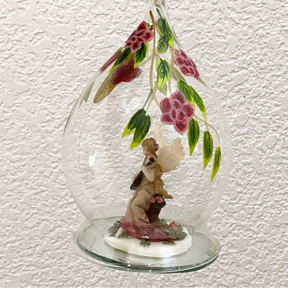 Vintage Celebrations Handpainted Blown Glass Angel Collectible Ornament - Picture 5 of 15